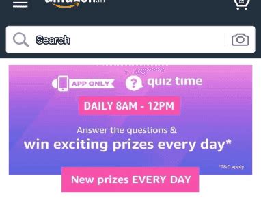 Amazon Quiz Time 8 AM .